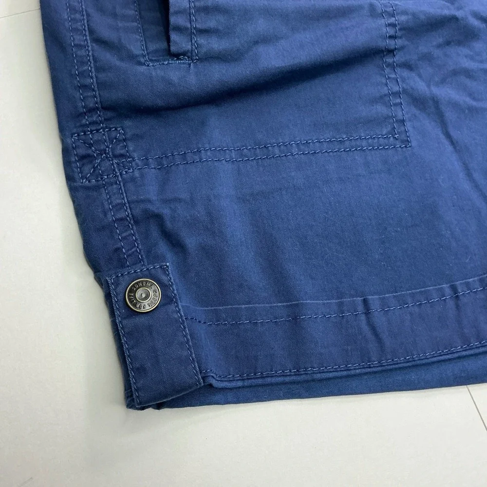 Sonoma Blue Utility Cargo Shorts Womens 10 Elastic Waist Drawstring Cuffed